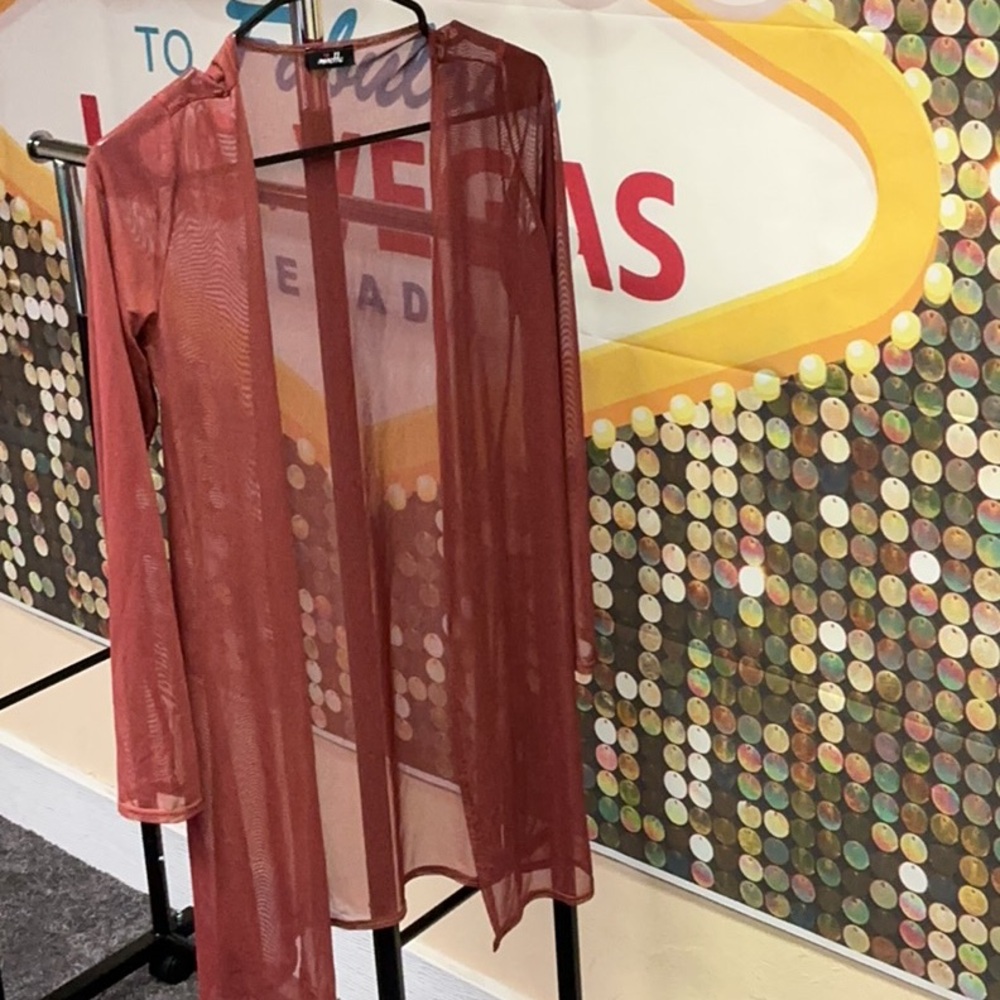 Sheer Rust Cardigan
